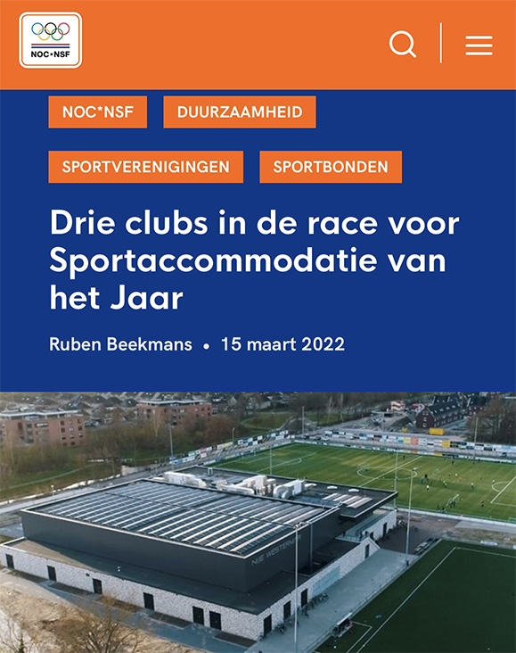 Nieuwsbericht NOC-NSF nominatie KV Tempo